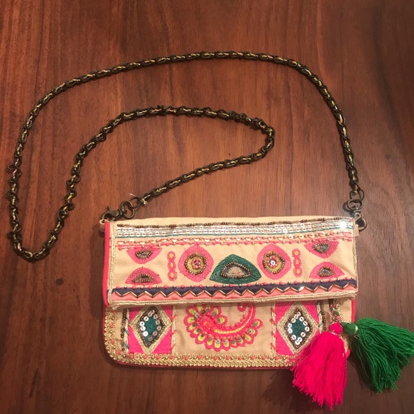 Aldo Beaded Boho Purse Clutch - Picture 2 of 4